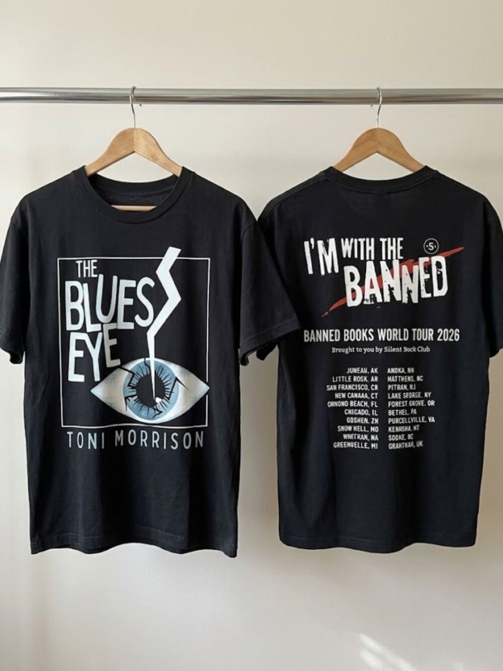 The Bluest Eye Toni Morrison Banned Books World Tour 2026 T-Shirt Reprint
